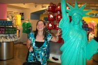 Lady Liberty pesten in Macy's