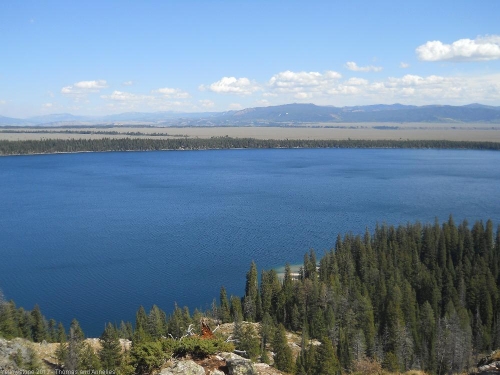 Jenny Lake van op Inspiration Point